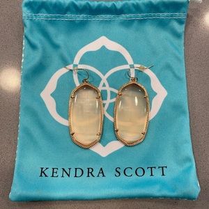 Danielle Rose Gold Drop Earrings w/ rose gold stone,includes dust bag